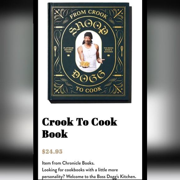From Crook to Cook: Platinum Recipes from Tha Boss Dogg's Kitchen Book by Snoop - Picture 2 of 12